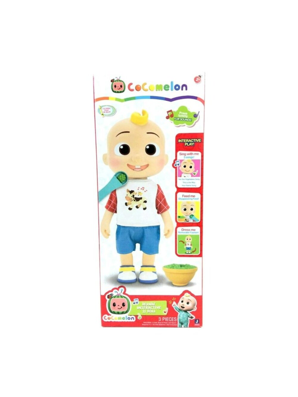 CoComelon Deluxe Interactive JJ Doll Exclusive Outfit 3 Pieces